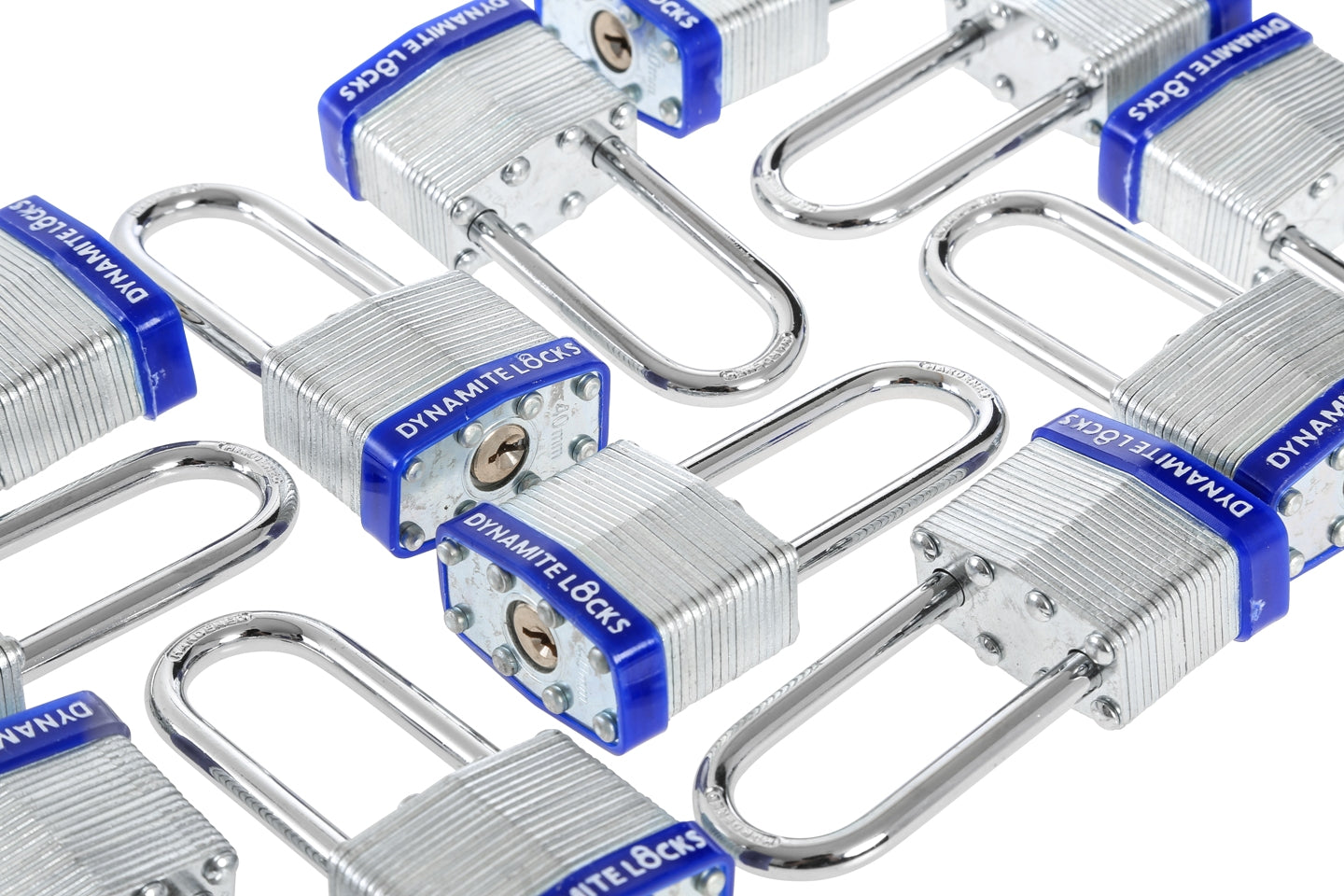 Pack of 192 Units Dynamite Lock Premium Padlock Set Laminated keyed Padlock (1-9/16", 40mm), keyed Alike Locks, Long Shackle (Copy) (Copy) (Copy)