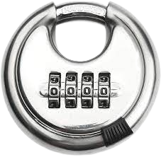 Pack of 48 Discus Stainless Steel Combination 4 Digits 70mm, Stainless Steel Discus Lock with 2-3/4 in. Wide, 3/8 in. Diameter Shackle, Waterproof Discus Lock for Storage Unit, Sheds, Garages and Fence
