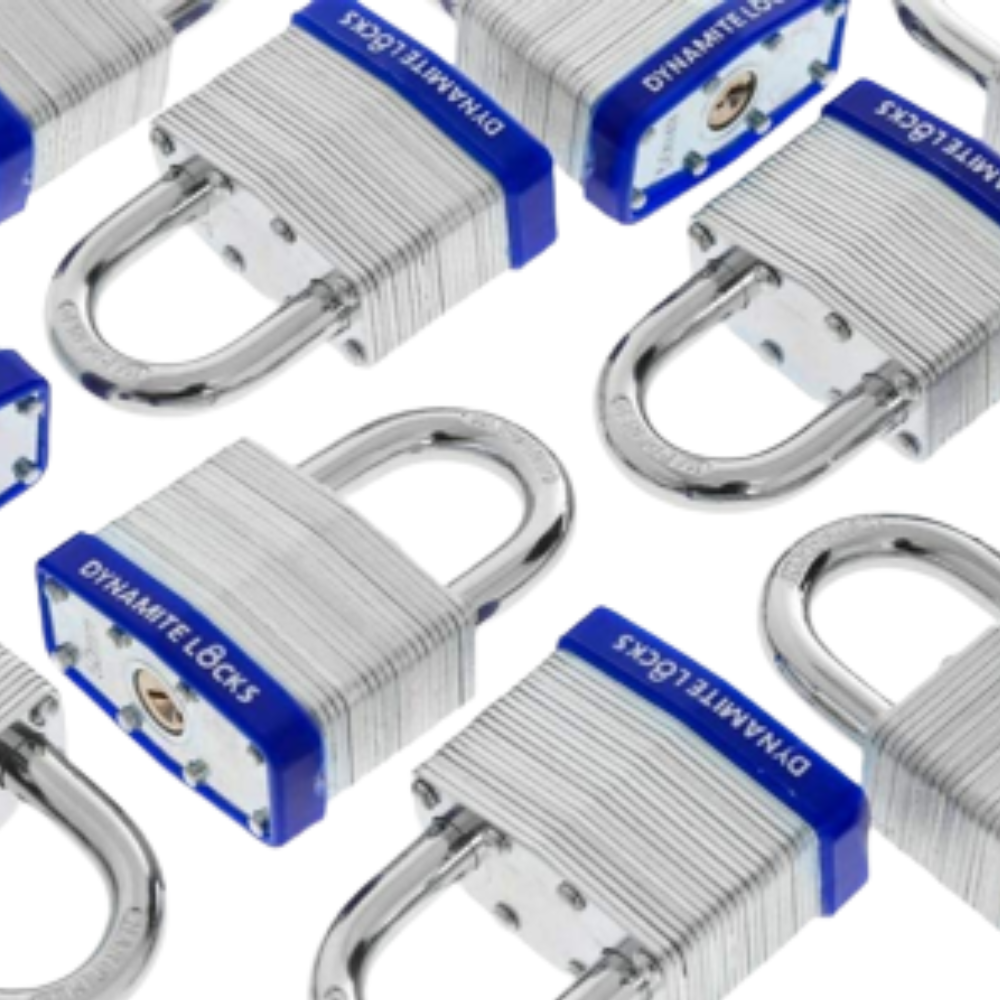 Pack of 48, Dynamite Locks Padlocks with same keys, 50mm Heavy Duty Laminated Steel Padlock Short Shackle Hardened Steel Shackle, Commercial Grade Keyed Alike 2-Inch, 50mm Padlocks Keyed Alike Set (48)