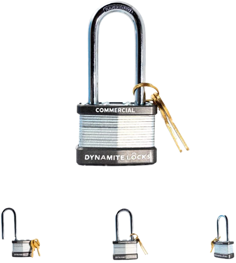 Pack of 6 Dynamite Lock Commercial Grade Premium quality Heavy Duty Padlocks with Keys All the Same keys Keyed Alike 1-3/4” Body Width, 45mm Long Hardened Steel Shackle All The Same Keys