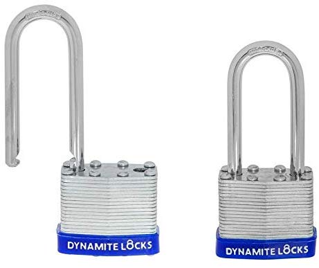 Pack of 144 Units Dynamite Lock Premium Padlock Set Laminated keyed Padlock (1-9/16", 40mm), keyed Alike Locks, Long Shackle (Copy) (Copy)