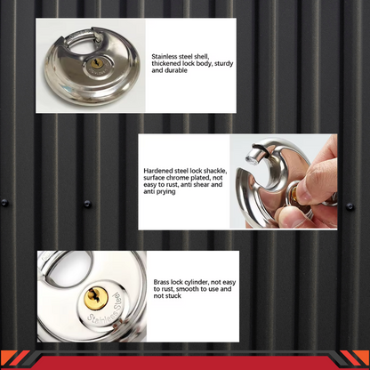 Pack of 24 Acro Locks Discus Keyed Alike Padlock Stainless Steel Discus Lock with 2 Keys, 3/8 Inch Shackle Body Width 70mm, Heavy Duty Lock Outdoor Waterproof Storage Lock for Warehouse, Garage, Storage Unit, Locker, and Outdoors