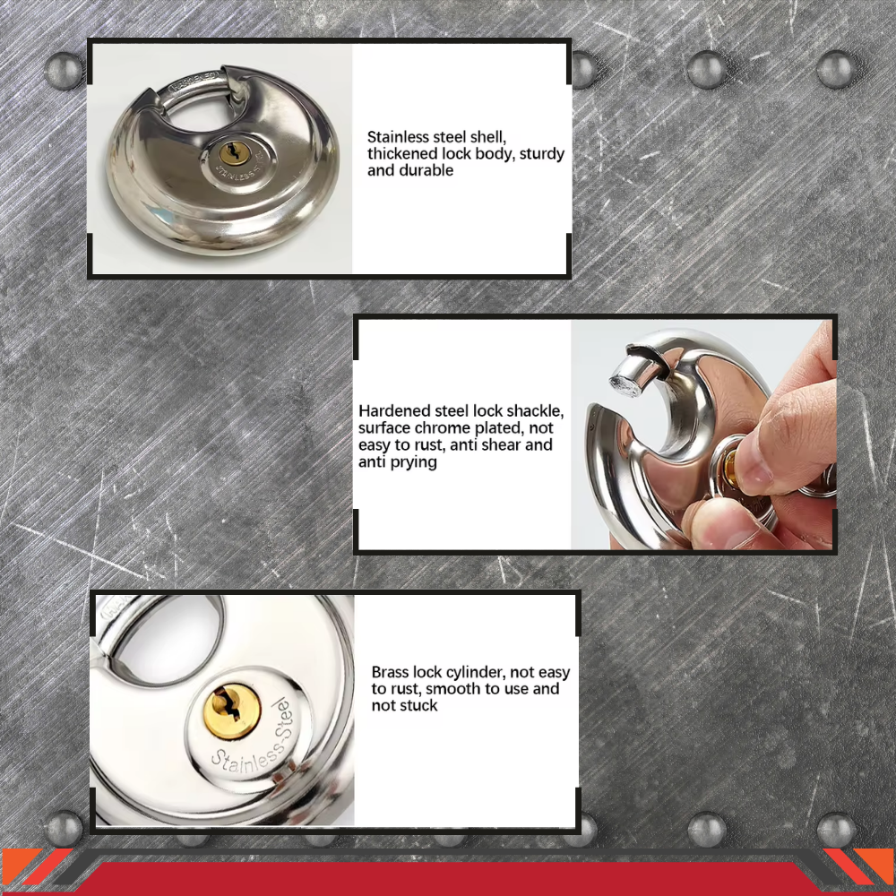 Pack of 24 Acro Locks Discus Keyed Alike Padlock Stainless Steel Discus Lock with 2 Keys, 3/8 Inch Shackle Body Width 70mm, Heavy Duty Lock Outdoor Waterproof Storage Lock for Warehouse, Garage, Storage Unit, Locker, and Outdoors