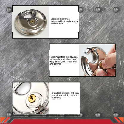 Pack of 24 Acro Locks Discus Keyed Alike Padlock Stainless Steel Discus Lock with 2 Keys, 3/8 Inch Shackle Body Width 70mm, Heavy Duty Lock Outdoor Waterproof Storage Lock for Warehouse, Garage, Storage Unit, Locker, and Outdoors
