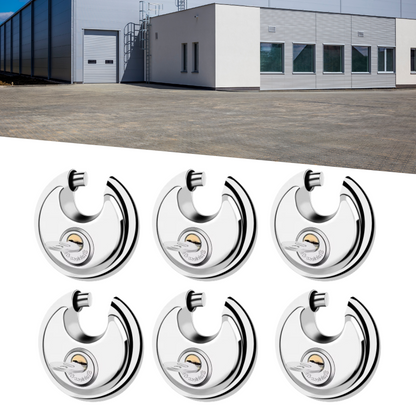 Pack of 24 Acro Locks Discus Keyed Alike Padlock Stainless Steel Discus Lock with 2 Keys, 3/8 Inch Shackle Body Width 70mm, Heavy Duty Lock Outdoor Waterproof Storage Lock for Warehouse, Garage, Storage Unit, Locker, and Outdoors