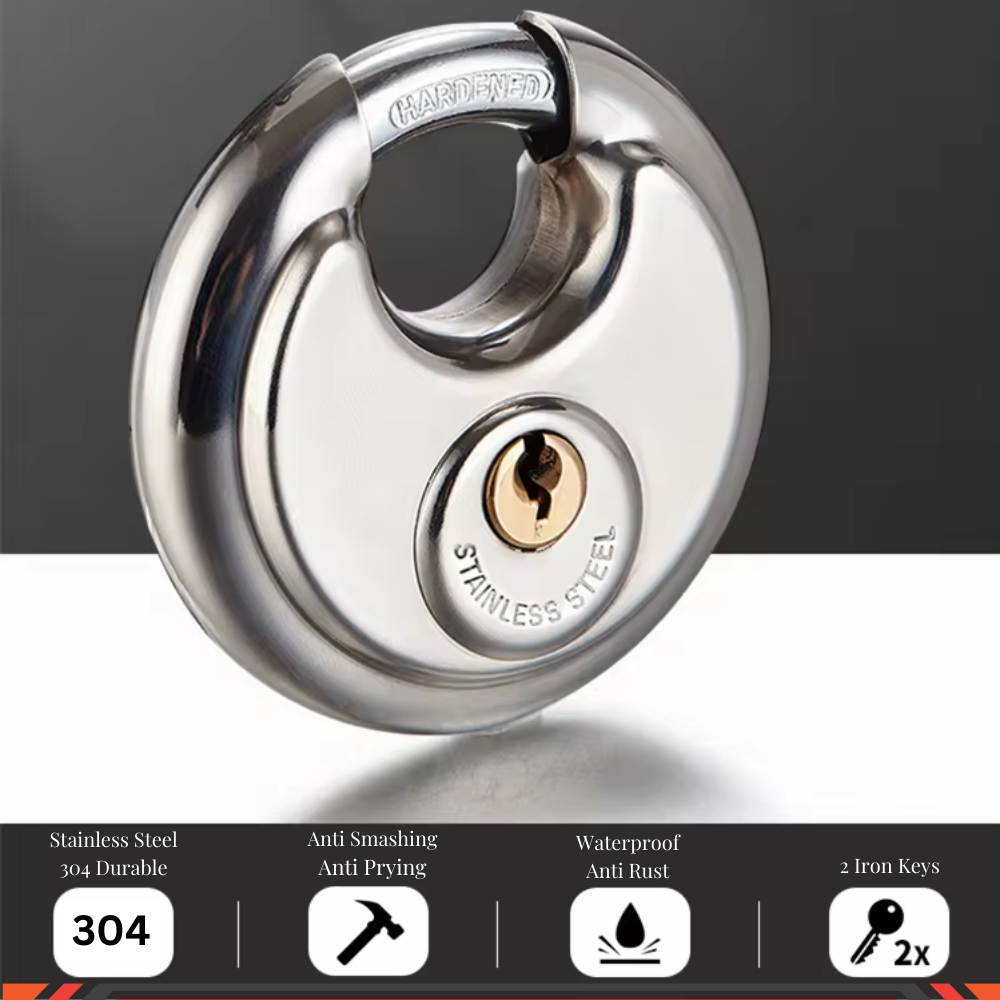 Pack of 24 Acro Locks Discus Keyed Alike Padlock Stainless Steel Discus Lock with 2 Keys, 3/8 Inch Shackle Body Width 70mm, Heavy Duty Lock Outdoor Waterproof Storage Lock for Warehouse, Garage, Storage Unit, Locker, and Outdoors
