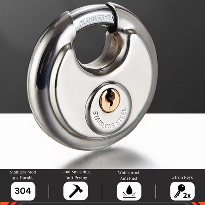 Pack of 24 Acro Locks Discus Keyed Alike Padlock Stainless Steel Discus Lock with 2 Keys, 3/8 Inch Shackle Body Width 70mm, Heavy Duty Lock Outdoor Waterproof Storage Lock for Warehouse, Garage, Storage Unit, Locker, and Outdoors