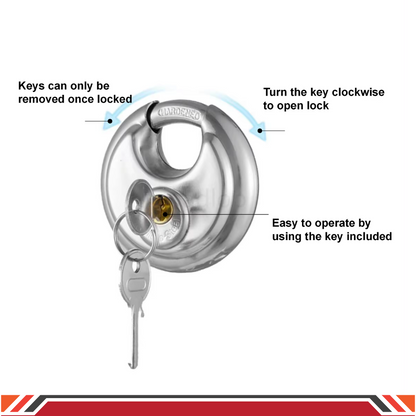 Pack of 24 Acro Locks Discus Keyed Alike Padlock Stainless Steel Discus Lock with 2 Keys, 3/8 Inch Shackle Body Width 70mm, Heavy Duty Lock Outdoor Waterproof Storage Lock for Warehouse, Garage, Storage Unit, Locker, and Outdoors