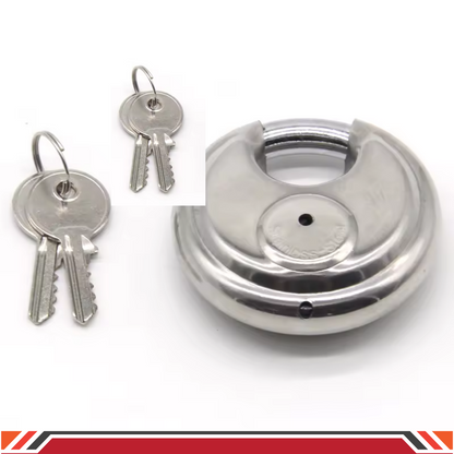 Pack of 24 Acro Locks Discus Keyed Alike Padlock Stainless Steel Discus Lock with 2 Keys, 3/8 Inch Shackle Body Width 70mm, Heavy Duty Lock Outdoor Waterproof Storage Lock for Warehouse, Garage, Storage Unit, Locker, and Outdoors