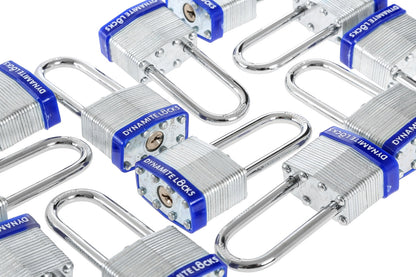 Pack of 144 Units Dynamite Lock Premium Padlock Set Laminated keyed Padlock (1-9/16", 40mm), keyed Alike Locks, Long Shackle (Copy) (Copy)
