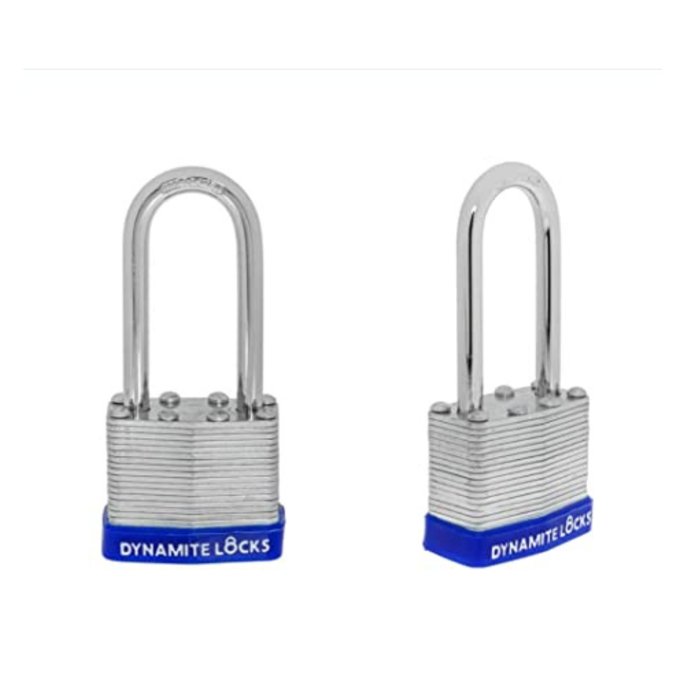 Pack of 144 Units Dynamite Lock Premium Padlock Set Laminated keyed Padlock (1-9/16", 40mm), keyed Alike Locks, Long Shackle (Copy) (Copy)