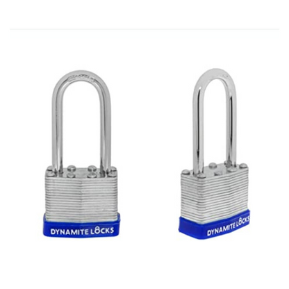 Pack of 144 Units Dynamite Lock Premium Padlock Set Laminated keyed Padlock (1-9/16", 40mm), keyed Alike Locks, Long Shackle (Copy) (Copy)