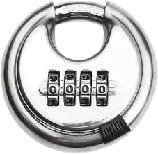Pack of 48 Discus Stainless Steel Combination 4 Digits 70mm, Stainless Steel Discus Lock with 2-3/4 in. Wide, 3/8 in. Diameter Shackle, Waterproof Discus Lock for Storage Unit, Sheds, Garages and Fence