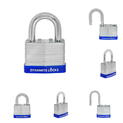 Pack of 48, Dynamite Locks Padlocks with same keys, 50mm Heavy Duty Laminated Steel Padlock Short Shackle Hardened Steel Shackle, Commercial Grade Keyed Alike 2-Inch, 50mm Padlocks Keyed Alike Set (48)