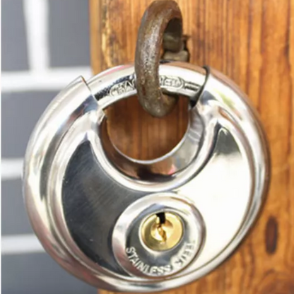 Pack of 24 Acro Locks Discus Keyed Alike Padlock Stainless Steel Discus Lock with 2 Keys, 3/8 Inch Shackle Body Width 70mm, Heavy Duty Lock Outdoor Waterproof Storage Lock for Warehouse, Garage, Storage Unit, Locker, and Outdoors