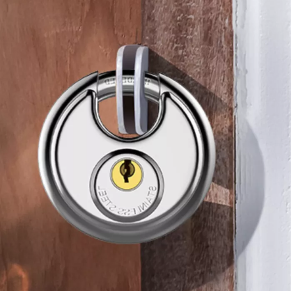 Pack of 24 Acro Locks Discus Keyed Alike Padlock Stainless Steel Discus Lock with 2 Keys, 3/8 Inch Shackle Body Width 70mm, Heavy Duty Lock Outdoor Waterproof Storage Lock for Warehouse, Garage, Storage Unit, Locker, and Outdoors