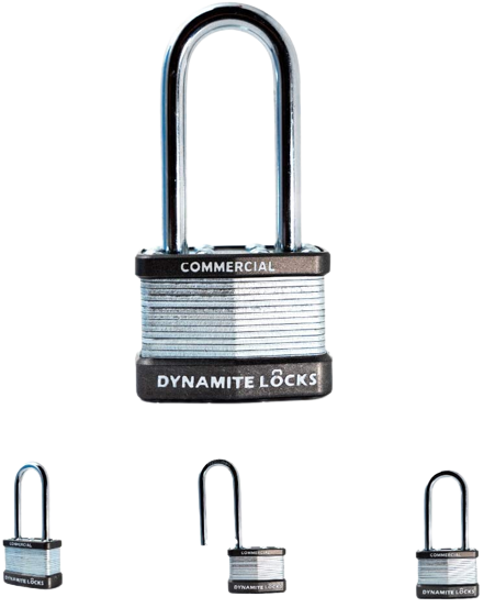 Pack of 6 Dynamite Lock Commercial Grade Premium quality Heavy Duty Padlocks with Keys All the Same keys Keyed Alike 1-3/4” Body Width, 45mm Long Hardened Steel Shackle All The Same Keys