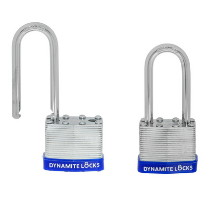 Pack of 48,  Dynamite padlocks keyed alike 45mm or 1-3/4 in. Laminated Padlocks Set with Same Keys, Commercial Grade, Padlocks Keyed Alike with Hardened Steel Long Shackle ( pack of 48)