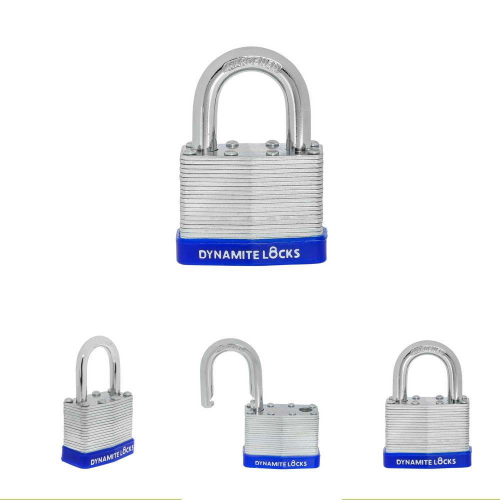 Pack of 48, Dynamite Locks Padlocks with same keys, 50mm Heavy Duty Laminated Steel Padlock Short Shackle Hardened Steel Shackle, Commercial Grade Keyed Alike 2-Inch, 50mm Padlocks Keyed Alike Set (48)