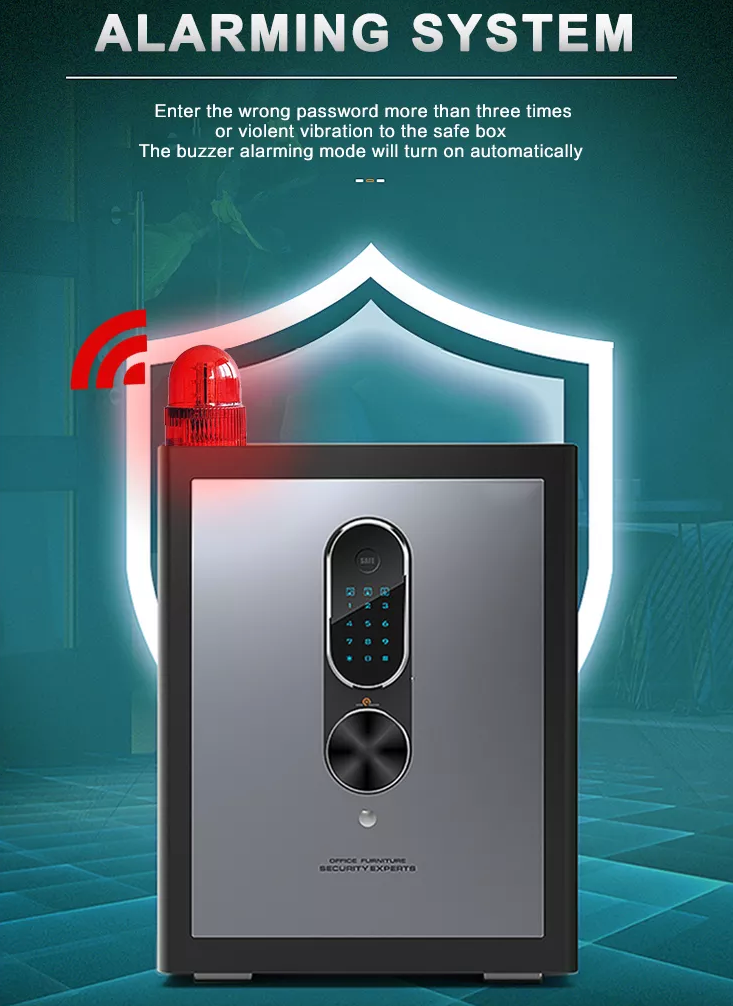 Smart Hotel Safety Box Fingerprint digital safety box smart home security safe box iron for sale