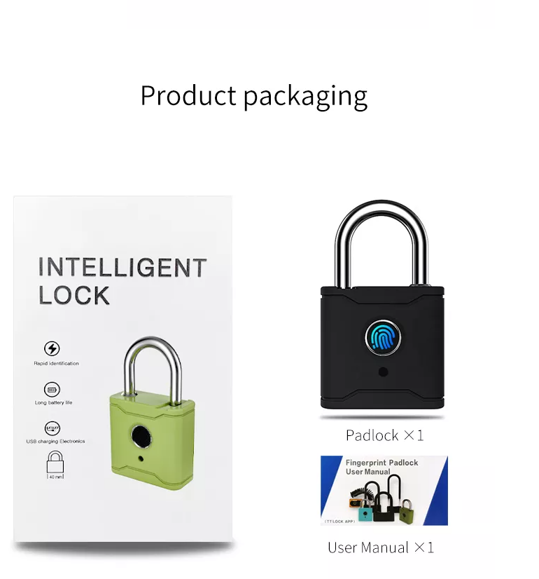 Smart Padlocks with Bluetooth for Gym Locks or Luggage Locks New Arrival Tuya Smart Fingerprint Padlock With APP Control