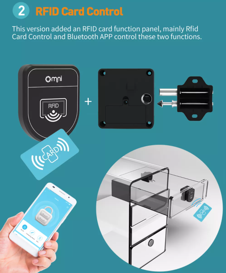 Smart Drawer Lock Fingerprint drawer APP control wireless cabinet lock digital smart RFID cabinet lock wifi drawer small cabinet locks