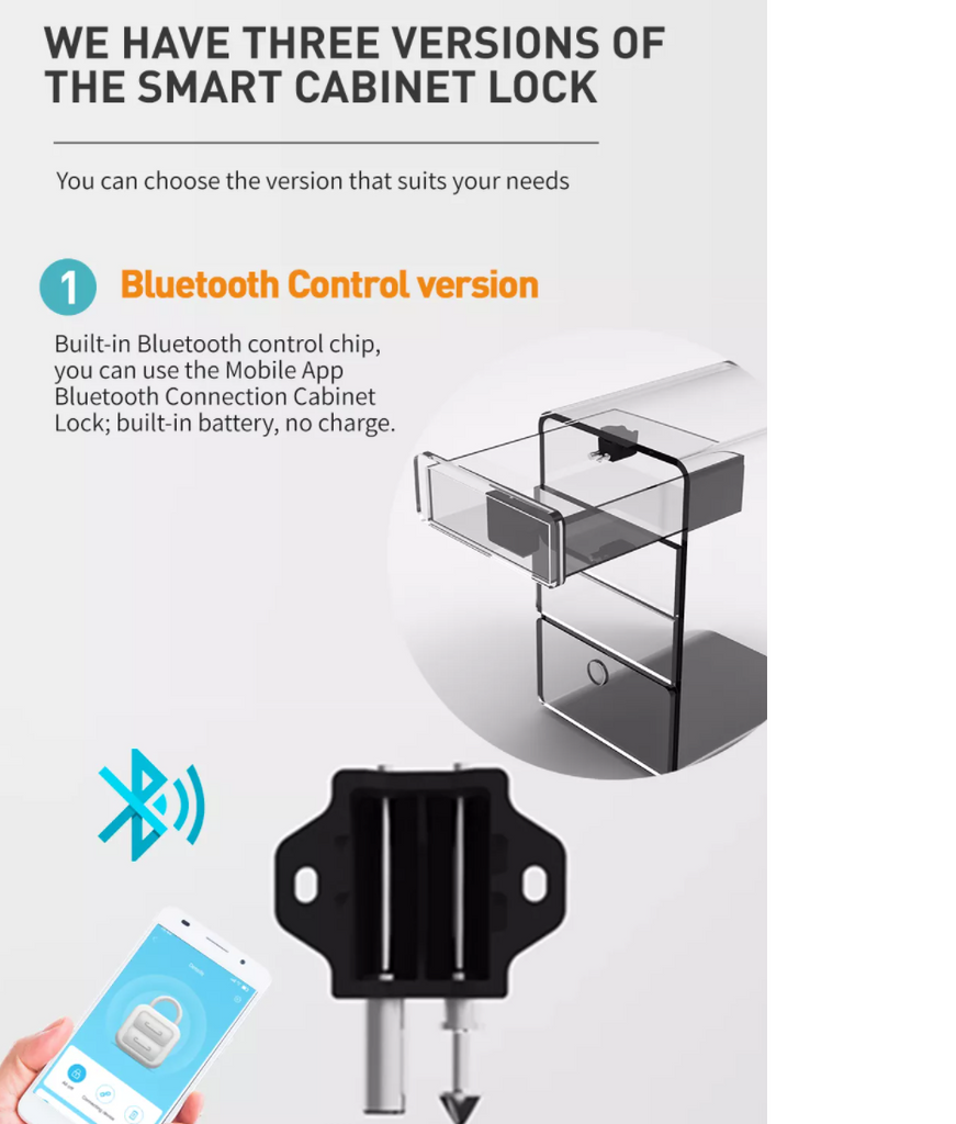 Smart Drawer Lock Fingerprint drawer APP control wireless cabinet lock digital smart RFID cabinet lock wifi drawer small cabinet locks