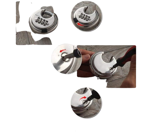 Pack of 48 Discus Stainless Steel Combination 4 Digits 70mm, Stainless Steel Discus Lock with 2-3/4 in. Wide, 3/8 in. Diameter Shackle, Waterproof Discus Lock for Storage Unit, Sheds, Garages and Fence